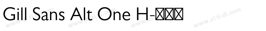 Gill Sans Alt One H字体转换